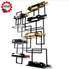 2017 high quality wall mounted metal wine bottle rack holders