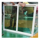 Powder coated 1.4mm thickness sliding window colored glass