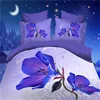 Flower printed bed sheet cover, king size bedsheet 3d bedding set