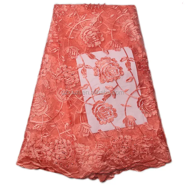 coral nigerian lace