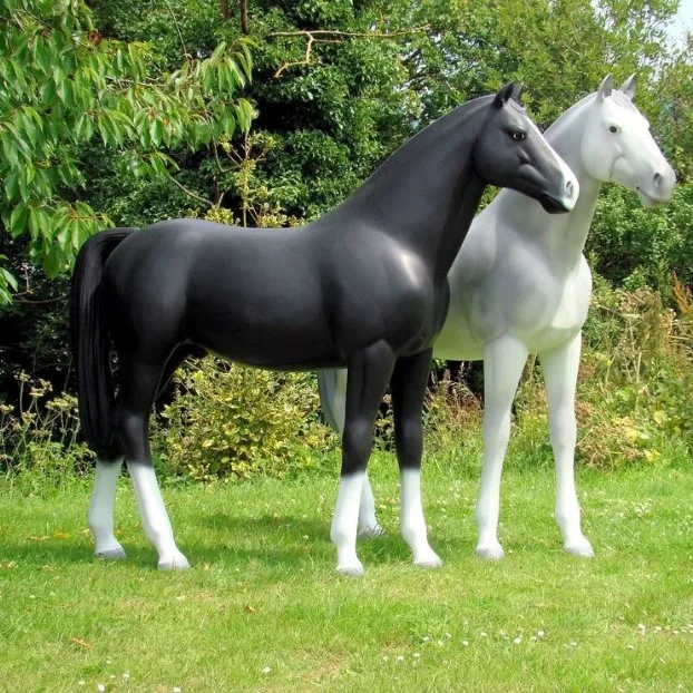 En plein air en fiber de verre grandeur nature statue de cheval à vendre
