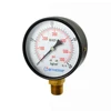 4" Dry bourdon tube air pressure gauge with black steel case bottom connection pressure gauge