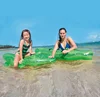 Large size water riding gator pool float durable plastic inflatable alligator raft folding inflatable crocodile water float toys