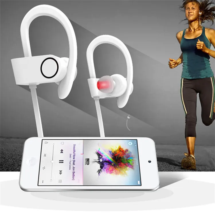 U8 Bluetooth 4.1 Sport Earphone Handfree Wireless Bluetooth Headset Earphones with Mic Sports Ear-hook Bluetooth Earphone - ANKUX.COM