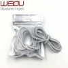 Weiou Stretchy Rope Round Black White 3M Reflective Shoelaces Shine Shoe Strings For Sport Shoe Decoration 125cm/49"
