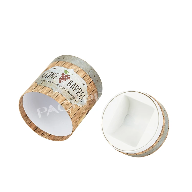 cylinder paper cardboard luxury round hat gift boxes lid for