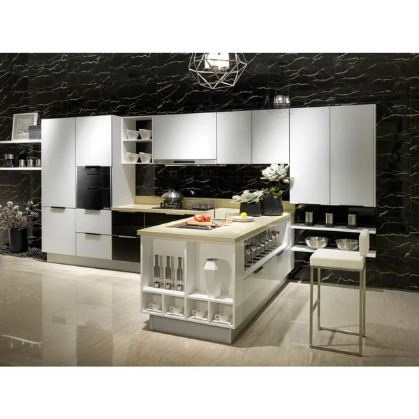 2014 oppein lámina de metal del gabinete de cocina de lujo de los