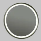 Factory price and competitive price Guangdong 18W Black round cosmetic mirror with led lighting for bathroom