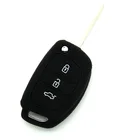 Dustproof and durable colorful silicone car key cover three buttons