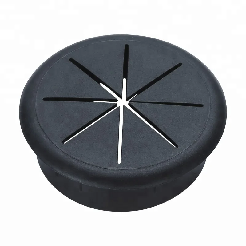 2 Passacavi Per Scrivania In Gomma - Organizzatore Cavi 40mm Nero Per Desktop - Foto 2