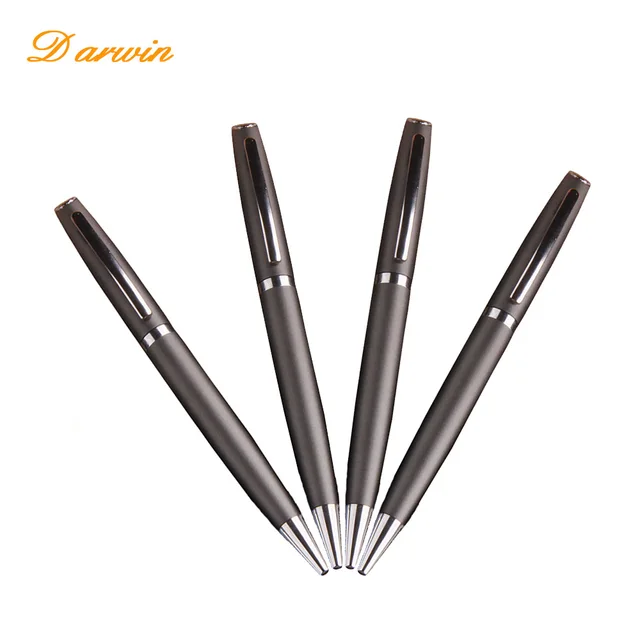 best gift for business partner promotion grey pen custom metal