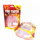 Vivid custom printing flexible stand up plastic pouch bag for dried food with clear window
