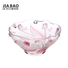 large glass salad bowls, decorative glass candy jar, red glass salad bowl