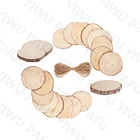 Christmas Rustic Wedding Ornaments unfinished DIY art craft natural Wood Slices Circles