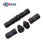 6 pin male female waterproof m12 cable connector