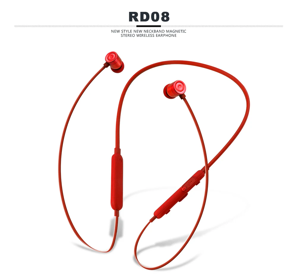 Waterproof Noise Cancelling headphone& earphones 2018 new V4.1 bluetooth Sweatproof headset RD08 - ANKUX.COM