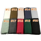 Plain Scarf Cotton Hijab Scarf Cheap Price Plain Solid Color Wrinkle Cotton Black Scarf Muslim Women Hijab Scarf