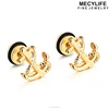 MECYLIFE Personalized Anchor Ring 18K Gold Beautiful Designed Earrings