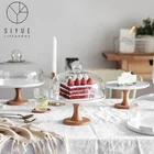 clear lead free glass wedding cake cupcake stand