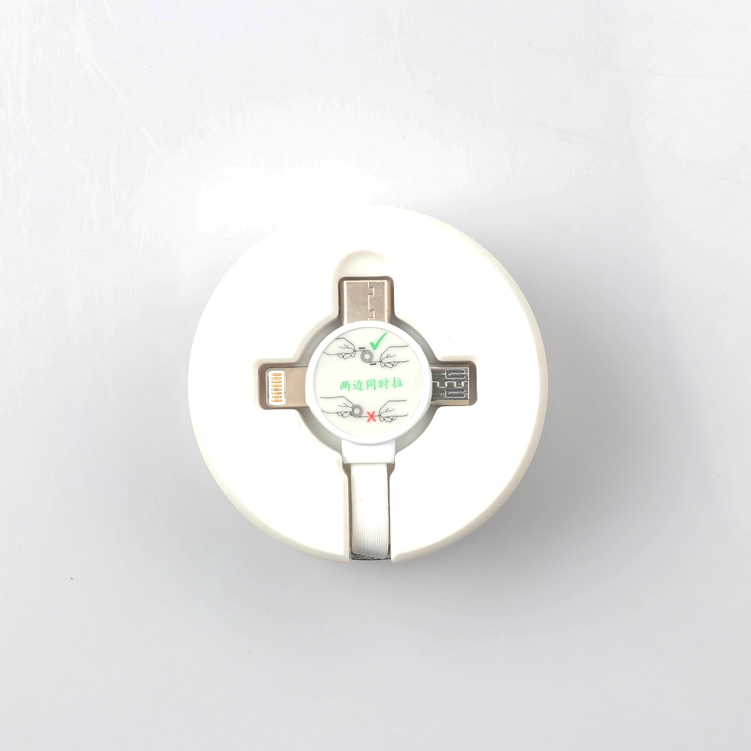 Creative round box data retractable micro usb charging cable for Android mobile phones - ANKUX.COM