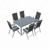 Best selling Aluminium alloy garden furniture covers sofa covers 1table 150x90+6chairs silver+black color