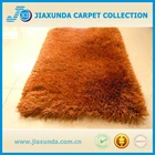 100% South korean silk orange color 9cm long pile plain shggy carpet for living room decor