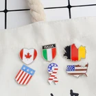 Women Men Flag Map Enamel Pin Badge Stars Stripes Brooch Collar Lapel Pin