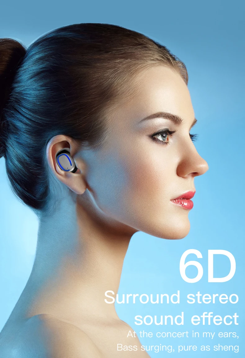Bluetooth Earphone Mini Stereo Headset In Ear Earbuds Headphone with Microphone Wireless Headst - ANKUX.COM