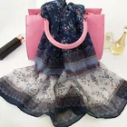 Floral pattern fresh fashionable customized printed lady scarf