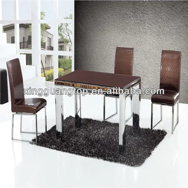 simple &easy table.modern dining room set.popular color table and chair.high back rest chairs