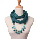 RM010 New Design Necklace Plain Jewelry Scarf Winter Girl Shawl Fashion Warm Acrylic Crochet Scarf