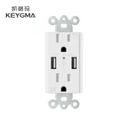 KEYGMA 2019 Advantage Wall Socket Multi Plug Outlet with USB