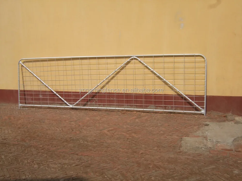 2021 new Galvanized agricultural main metal farm gate 13 foot for sale