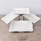 High performance food serving white flat porcelain wedding dinner dinning plate sets