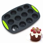 12 holes silicone muffin cup cake mold dessert baking bread