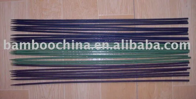 3 colored flower sticks samples