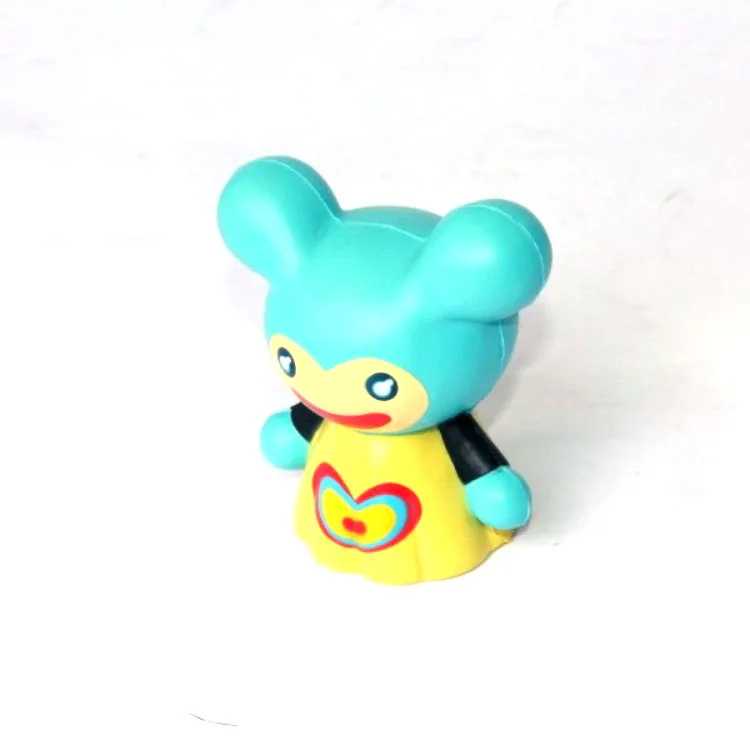 cute kawaii light blue carton shape pu foam squeeze toy