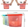 BPA free zip top lock containers reusable silicone bag silicone food storage container set dishwasher safe