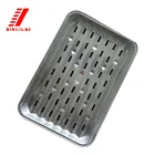Food Grade Rectangle Disposable Aluminum Foil bbq Grill Barbecue Tray
