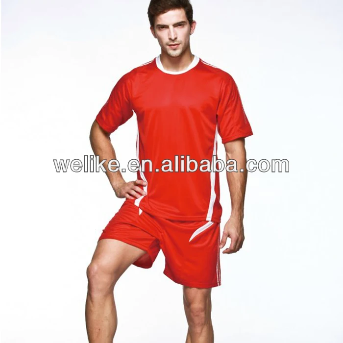 cool design soccer jersey training red shirts and shorts