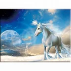Wholesale handpainted paintings art on canvas 5d cartoon diamond painting unicorn for home decoration