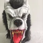 Latex Mask Halloween Mask:latex Wolf Mask with Plush