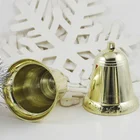 Hot Sale Plastic Indoor Christmas small glitter bell cluster hanging room decoration