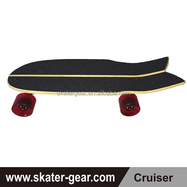 SKATERGEAR 22*7.5 inch fish stereo vinyl cruiser wooden complete skateboard longboard