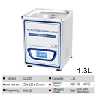 Portable Sweep Frequency Degas Ultrasonic Cleaner Dental Glasses Jewelry Metal Cleaning Machine 1.3L