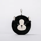 Custom cute plush bulldog animal coin purse
