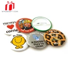 Tin Button Badges/ Plastic Badge Clip / Blank Pin Buttons For Souvenir