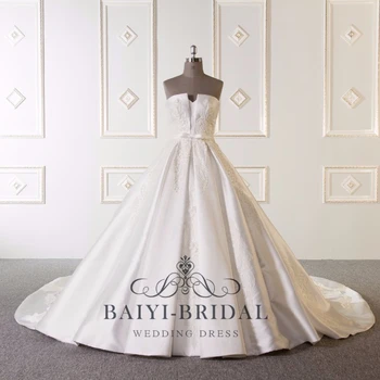 Dy010 Real Sample Wedding Gowns Bridal Corset Stunning Beaded