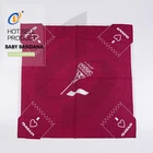 Latest Customized Organic Cotton Baby Muslin Headscarf Bandana Bibs For Baby