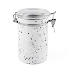 Wholesale Home Goods Kitchen Food Sugar Storage Clear Airtight Lid Metal Locking Clamp Stainless Steel Canister